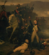 tableau représentant le commandant Lecourbe défendant la ville de Belfort en 1815