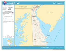 Kaart van State of Delaware
