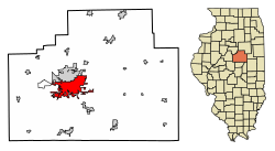 布卢明顿在郡內和州內的位置