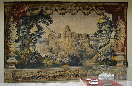 Amphitrite et Poséidon tapisserie (fin 17e)