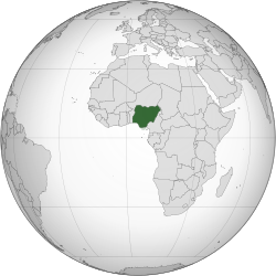 Местоположение на Нигерия