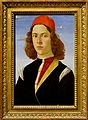 Portrait d'un jeune homme, réalisé sans doute par Botticelli, en tous cas dans son atelier ; vers 1480-85 ; musée du Louvre.