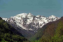 La vallée de Vicdessos et le pic du Montcalm.