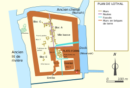 Plan du site de Lothal.