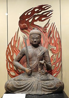 Acala Vidyaraja (Fudō Myōō). 1100-1185. Bois peint. Asian Art Museum of San Francisco.