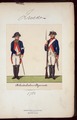Officier et soldat, en uniforme de 1779