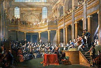 La consulte de Lyon qui a lieu à la chapelle de la Trinité en janvier 1802 en compagnie de Napoléon Bonaparte.