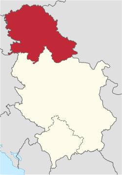 Vendodhja e Vojvodinës brenda Serbisë