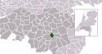 Carte de localisation de Nuenen, Gerwen en Nederwetten
