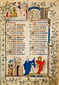 Page du calendrier par le Pseudo-Jacquemart.