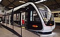 Maquette grandeur nature d'un futur tramway de Liège