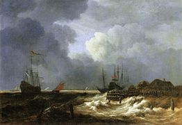 Une tempête ou L'Estacade (c. 1670), musée du Louvre.