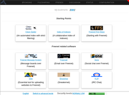 FProxy index page (Freenet 0.7.5)