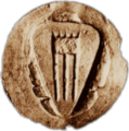 Blason de Robert IV d'Auvergne ; sceau comtal du XIIe siècle.