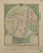 Projet d'un plan général de la Ville de Lyon et de son agrandissement, dans les terrains des Brotteaux par Morand (1764)