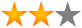 Logo représentant 2 étoiles or et 1 étoile grise