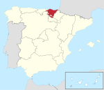 Situation géographique du Pays basque en Espagne.