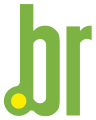 Logo for .br, a slightly modified "br" in green