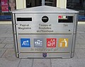 Collecteur pour le recyclage en langue jersiaise.
