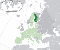 Местоположение на Финландия