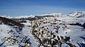 Valberg en hiver vue depuis une montgolfière