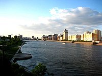 Река Ишим край столицата