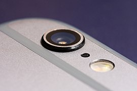 Vue de l'appareil photo arrière de l'iPhone 6.