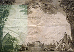 Certificat de maître délivré en 1826 par Les Cœurs fidèles à Philippe Jacques Müller, âgé de 27 ans, né à Strasbourg en 1799.
