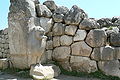 La Porte des Lions de Hattusa, sculpture d'un lion protecteur.