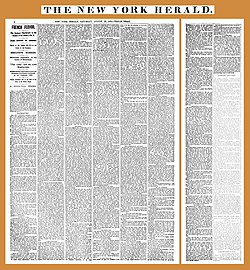 The New York Herald (New York) du 23 août 1873.