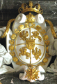 Blason de Stanislas II orné du collier de l'ordre de l'Aigle blanc.