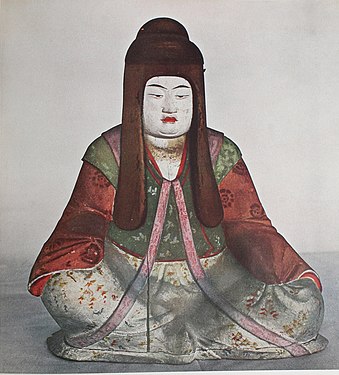 Princesse Nakatsu. Vers 889-898. Divinité shintō, bois peint. H. 36 cm. Yakushi-ji, Nara.