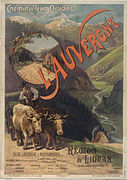 Affiche historique de la desserte ferroviaire du Cantal.