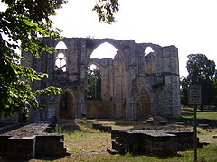 Ruines de l'abbaye royale du Lys à Dammarie-lès-Lys.