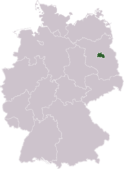 Li geografic position de Berlin in Germania