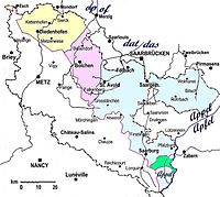 モゼル県の言語境界