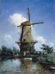 Moulin près de Delft, 1857 Musée Thyssen-Bornemisza, Madrid