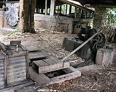 Pressoir à canne à sucre mue par une énergie hydraulique, El Molino de Casingas, San Francisco de Daguas, Chachapoyas, Amazonas, Pérou.