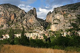 Gorges à Moustiers-Sainte-Marie dans les Alpes-de-Haute-Provence.
