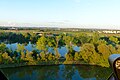 Vue aérienne des étangs du parc de Brieux.