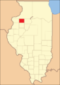 Le comté entre 1827 et 1831, à la suite de la création du comté de Jo Daviess