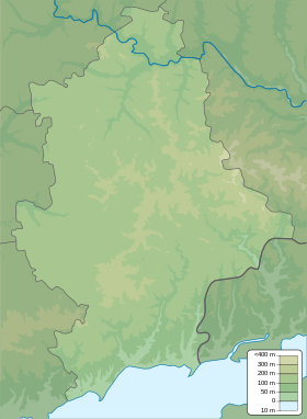 Voir sur la carte topographique de l'oblast de Donetsk