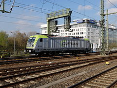 Locomotive Traxx F140 AC3 LM à Dresde, en Allemagne.