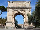 Arc de Titus : arc simple à une baie.