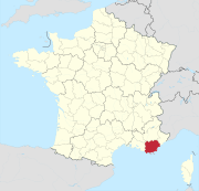 Lage des Departements Var in Frankreich