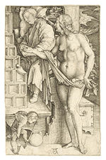 Albrecht Dürer, Songe du docteur (vers 1498), gravure au burin.