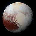 Фатаграфія Плутона, якую зрабіў зонд NASA «Новыя гарызонты» («Выява года — 2015»)
