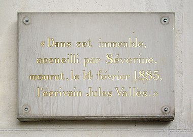 no 77 du boulevard Saint-Michel (Paris) où est mort Jules Vallès.