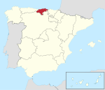 Situation géographique de la Cantabrie en Espagne.