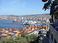 Port de commerce de Valparaíso.
